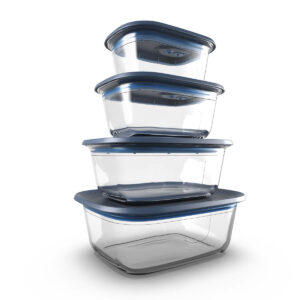 TW_Drop2_FamilyStacked.jpg Tupperware Voila™ Glass Food Storage Containers | Set of 4